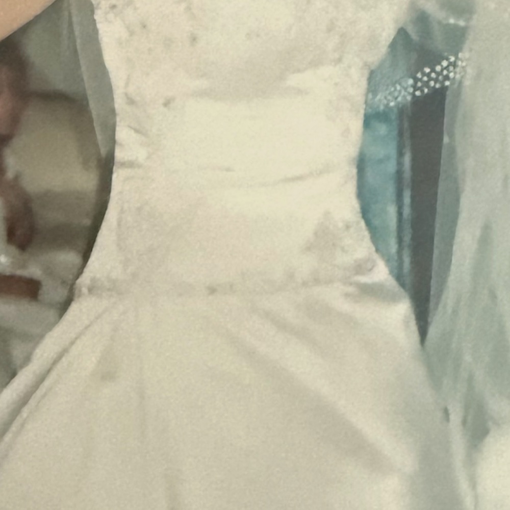 Reem Acra Strapless White Dress
